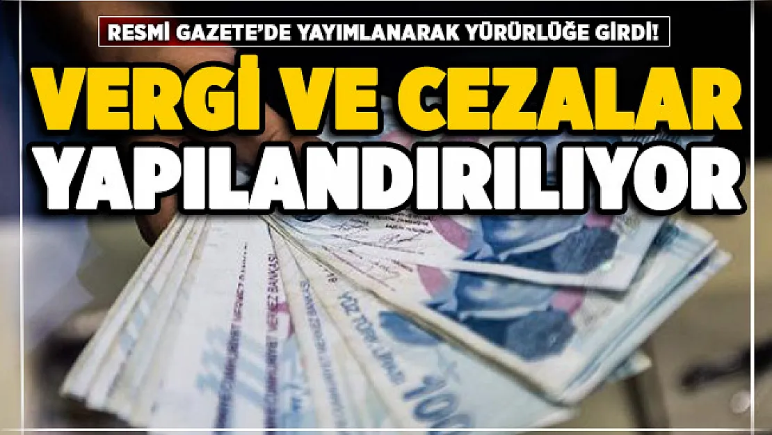 Vergi ve cezalara yapılandırma Resmi Gazete'de yayımlandı! İşte yapılandırılacak borçlar