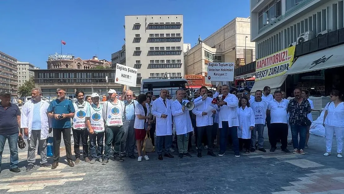 Veteriner Hekimlerden Şiddet Eylemi: 'Bizi Koruyun, Sağlığı Koruyun'