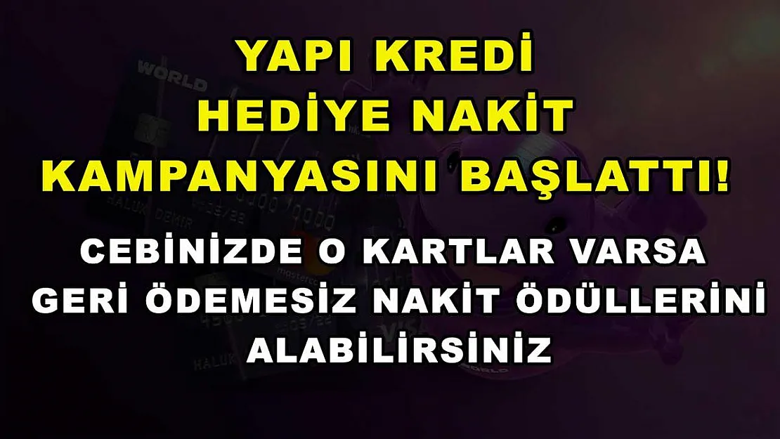 Yapı Kredi hediye nakit kampanyasını başlattı! Cebinizde o kartlar varsa geri ödemesiz nakit ödüllerini alabilirsiniz