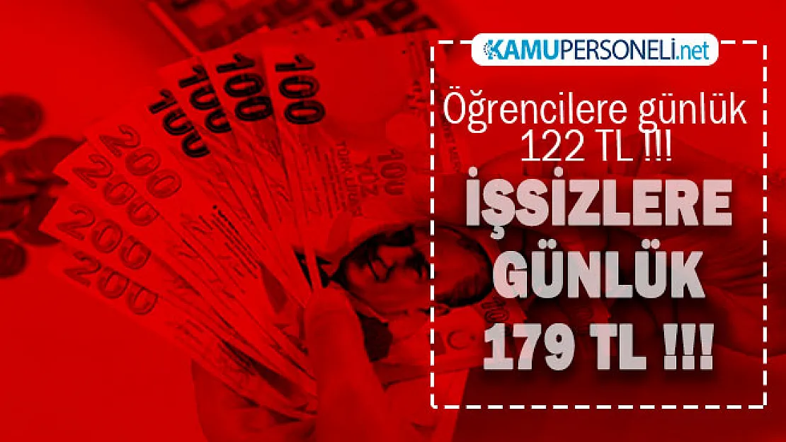 Yardım paketi bu hafta onaylandı! Öğrencilere günlük 122 TL, işsizlere günlük 179 TL para veriliyor: Başvurana hemen veriliyor