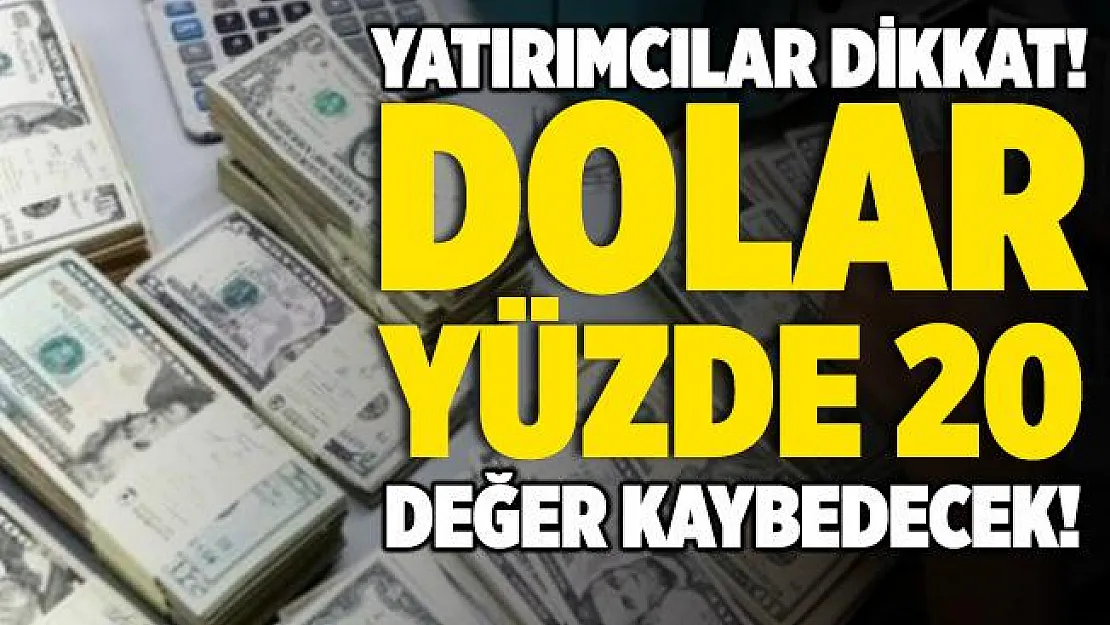 Yatırımcılar dikkat! Dolar yüzde 20 değer kaybedecek!