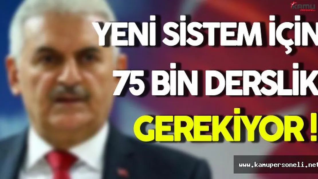 Yeni Eğitim Sistemine Geçebilmek İçin 75 Bin Derslik Gerekiyor