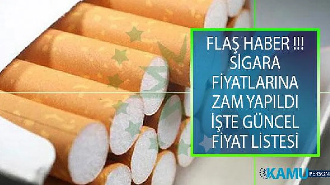 Yeni Sigara Zammı Sonrası Ağustos 2019 Güncel Sigara Fiyatları listesi