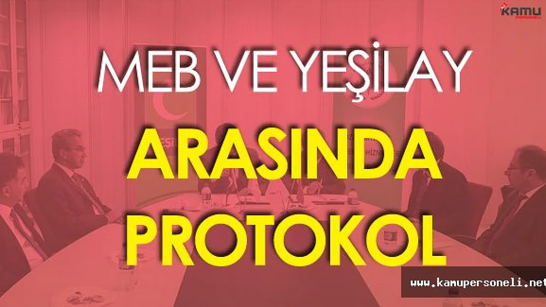 Yeşilay ve MEB Arasında Prokotol İmzalandı