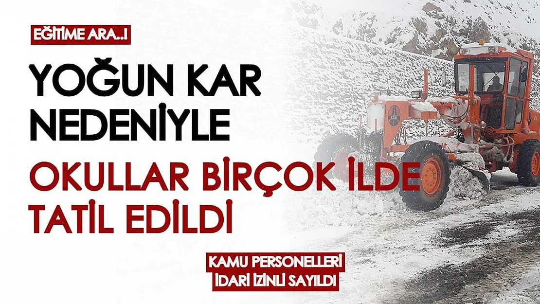 Yoğun kar nedeniyle okulların tatil edildiği iller tek tek açıklandı! Sivas, Muğla, Eskişehir ve daha birçok ilde okullar tatil