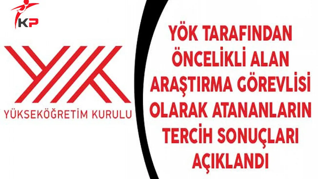 YÖK Tarafından Öncelikli Alan Araştırma Görevlisi Olarak Atananların Tercih Sonuçları Açıklandı