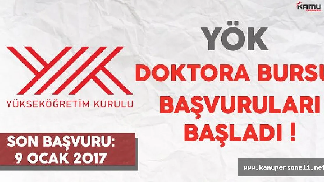 YÖK'ün 2 Bin Öğrenciye Vereceği Doktora Bursu İçin Başvurular Başladı