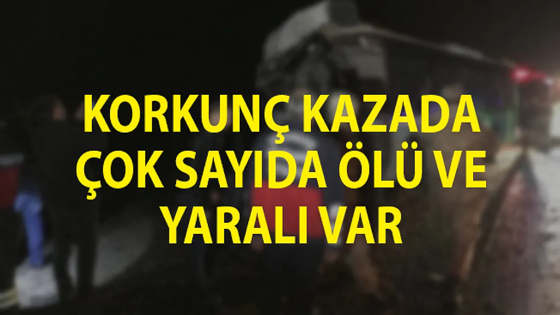 Yolcu Otobüsü ve Kamyonet Çarpıştı! Çok Sayıda Ölü ve Yaralı Var