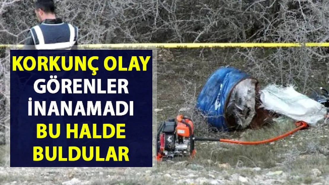 Yozgat'ta preslenmiş varil içerisinde erkek cesedi bulundu!