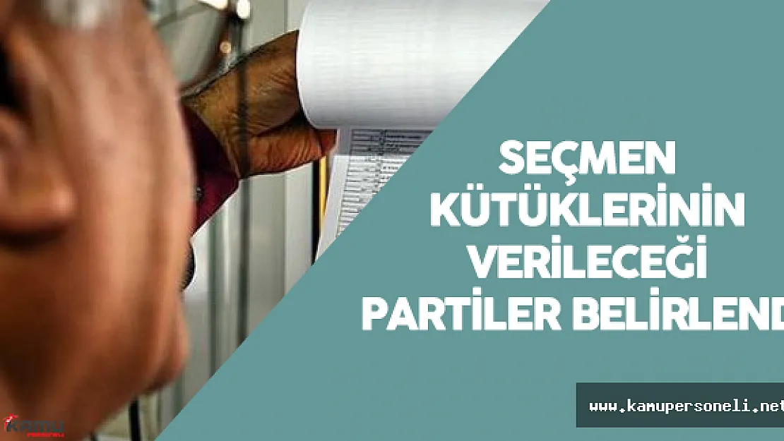 YSK Seçmen Kütüklerinin Verileceği Partileri Belirledi