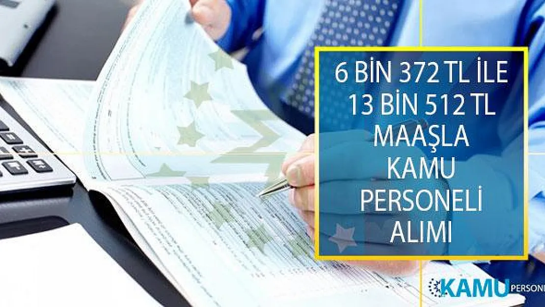 Yüksek Maaşla Kamuya Yeni Personel Alımı 2019