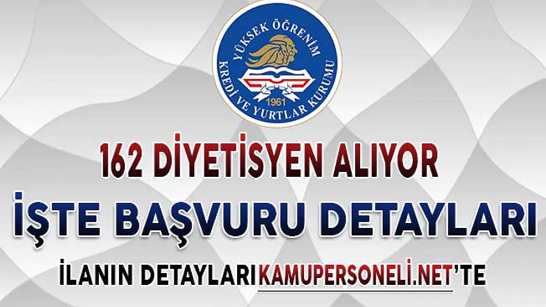 YURTKUR 162 Diyetisyen Alımı Yapıyor ! İşte Başvuru Detayları...