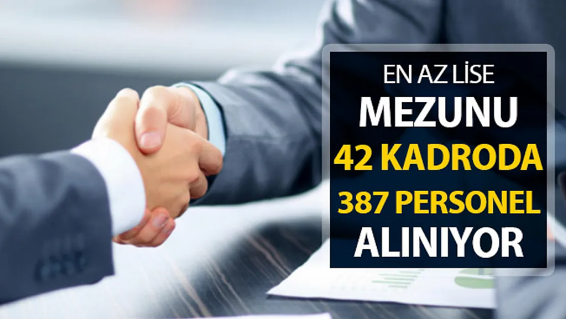 Zabıta ve İtfaiye Eri Dahil 387 Kamu Personeli Alınıyor ! İşte Başvuru Şekli