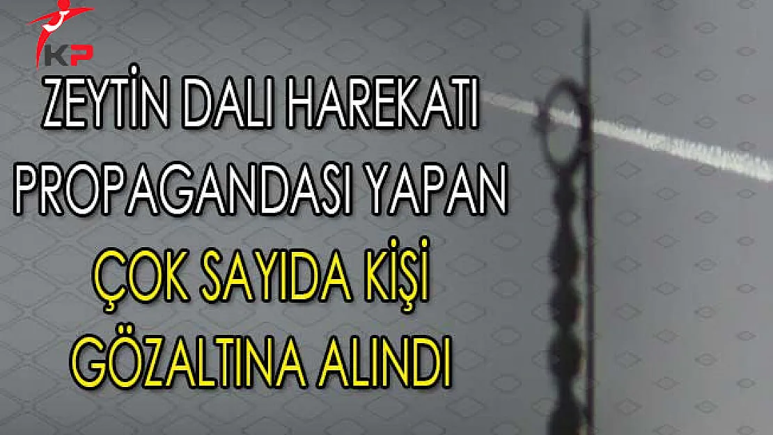 Zeytin Dalı Harekatına İlişkin Propaganda Yapan Çok Sayıda Kişi Gözaltına Alındı