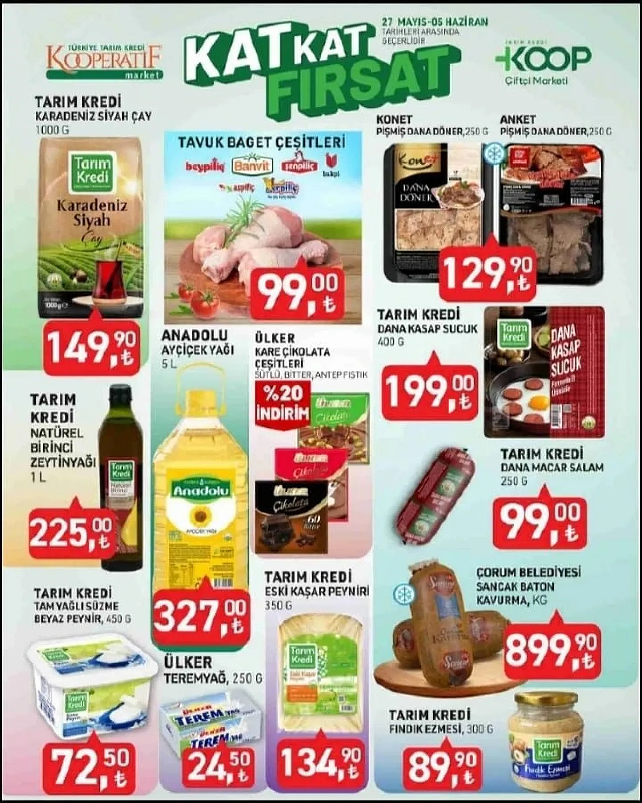 Türkiye Tarım Kredi Marketi 27 Mayıs-5 Haziran&nbsp;indirim kataloğu yayımlandı!