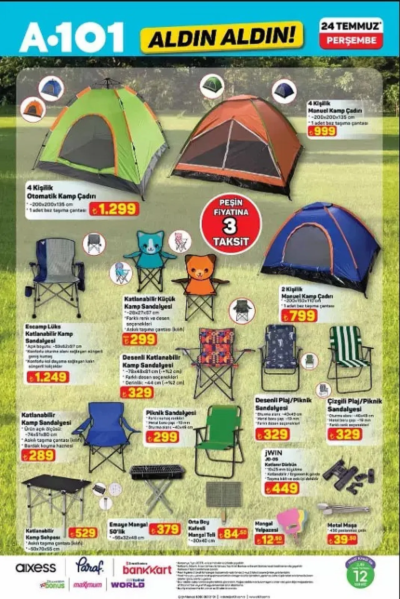 A101 Aktüel: 24 Temmuz'da Dijitalden Kampa Her Şey Raflarda