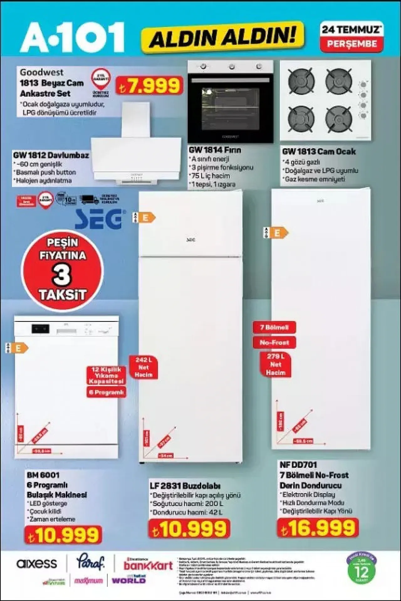 A101 Aktüel: 24 Temmuz'da Dijitalden Kampa Her Şey Raflarda