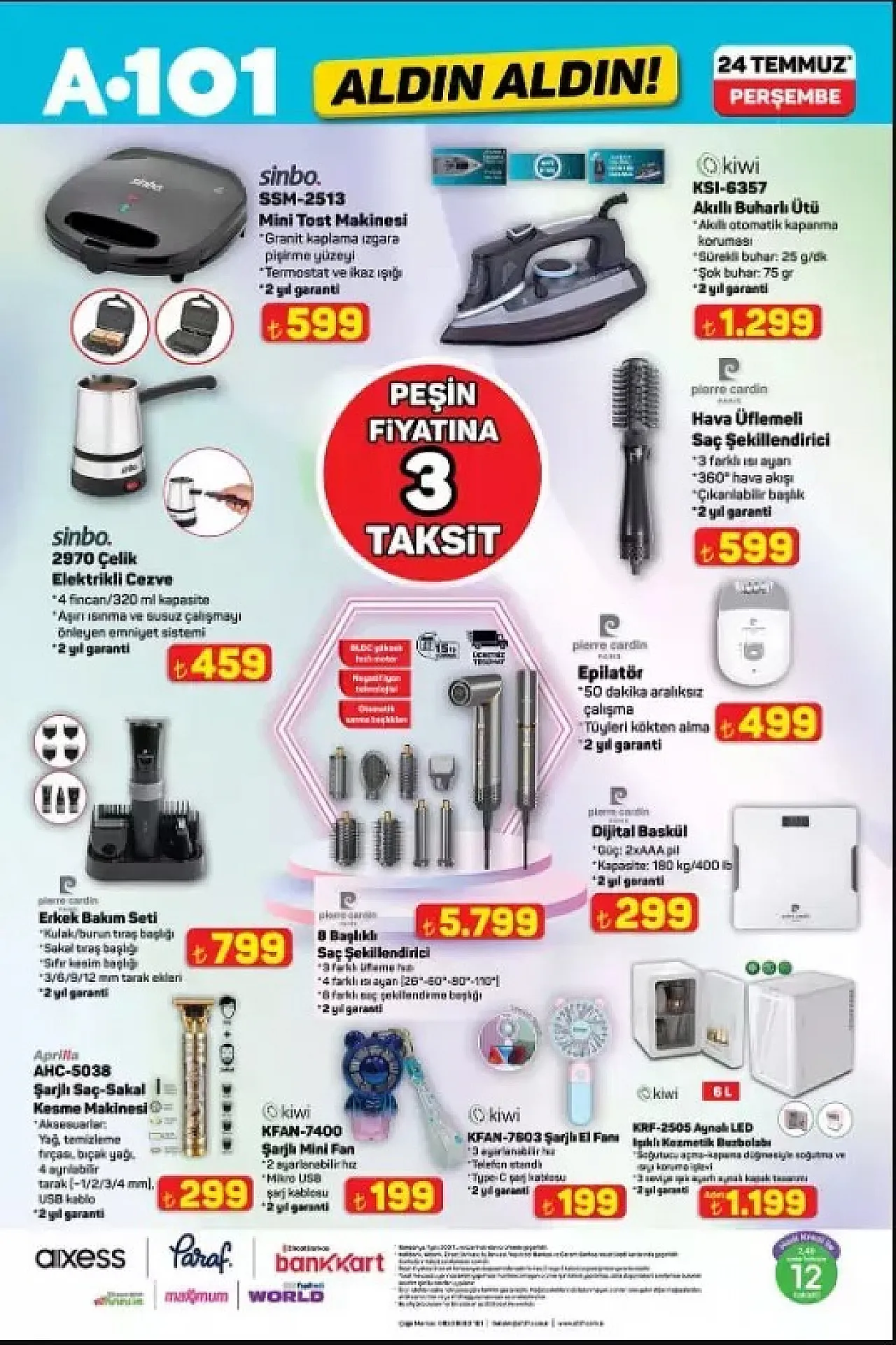 A101 Aktüel: 24 Temmuz'da Dijitalden Kampa Her Şey Raflarda