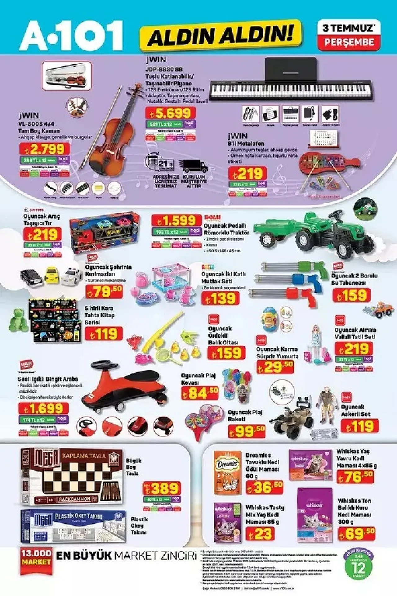 A101 Aktüel Ürünler Kataloğu Yayınlandı: Bu Hafta Motosikletten Piyanoya, Çadırdan Elektronik Cihazlara Büyük Fırsatlar Var!