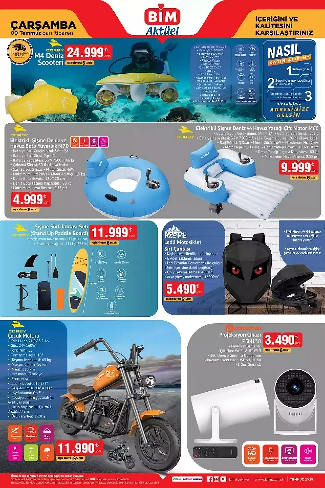 BİM 11 Temmuz Aktüel Ürünleri Cuma Fırsatlarıyla Rafta! Elektrikli Bisiklet, Valiz, TV ve Tablet İndirimde