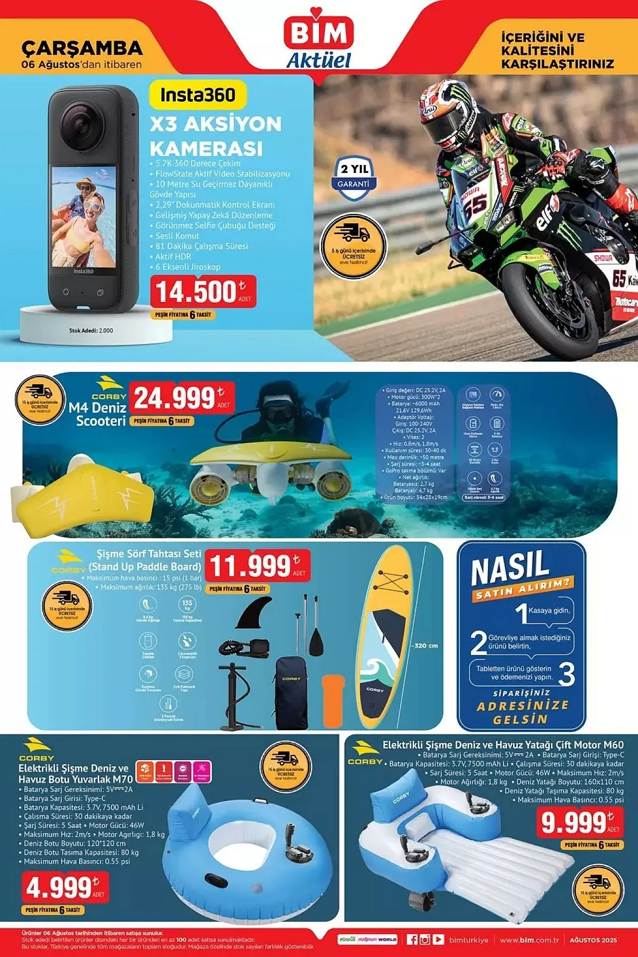 5 Ağustos 2025 BİM Aktüel Kataloğu Yayınlandı: Elektrikli Bisikletten Gıda Ürünlerine Kaçırılmayacak Fırsatlar!