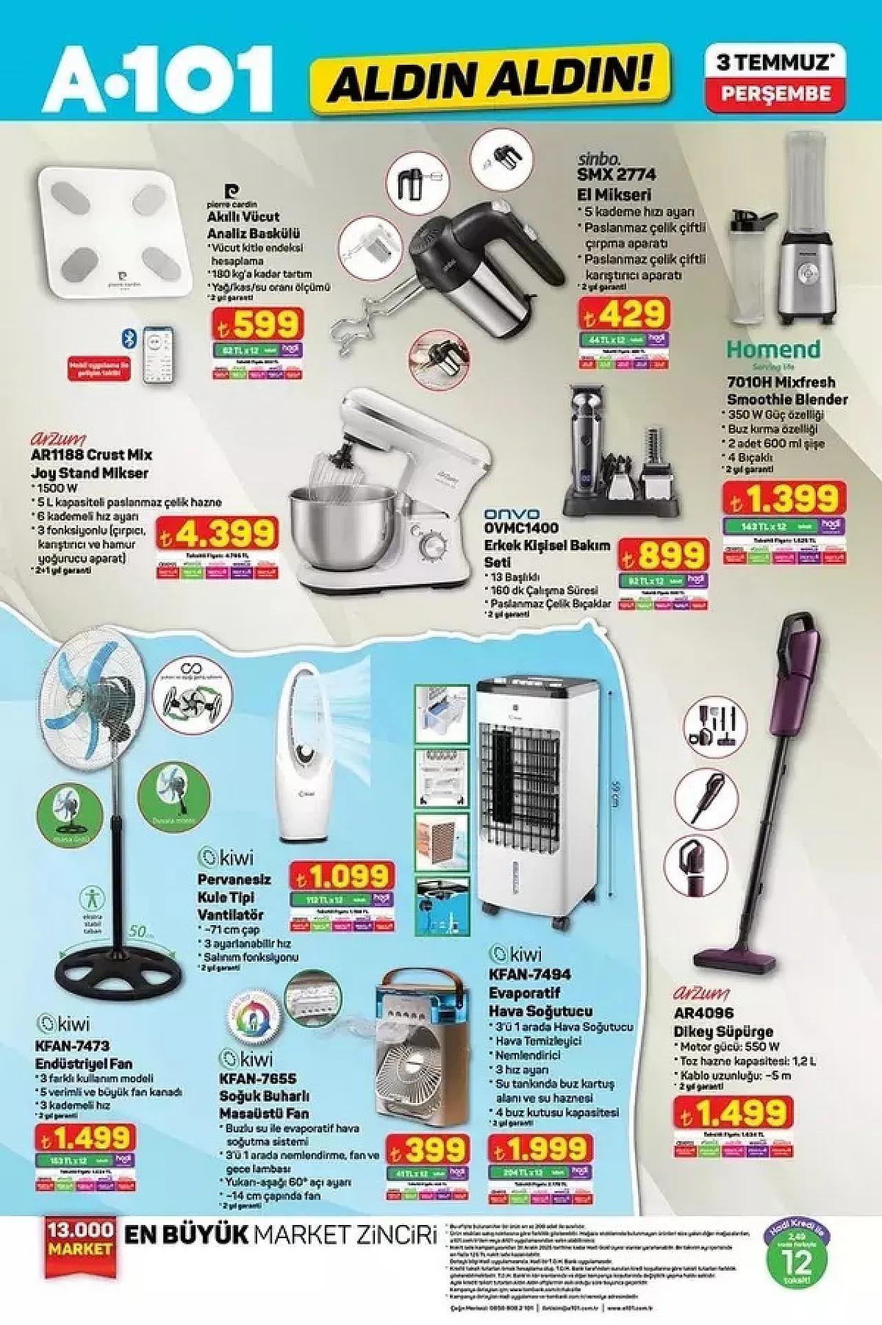 A101 Aktüel Ürünler Kataloğu Yayınlandı: Bu Hafta Motosikletten Piyanoya, Çadırdan Elektronik Cihazlara Büyük Fırsatlar Var!