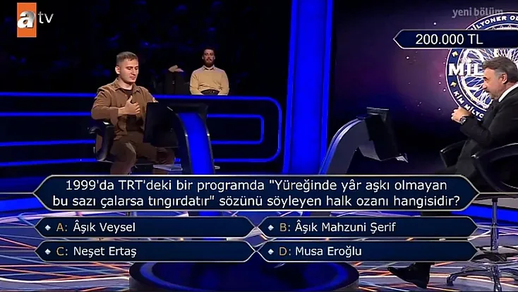 1999'da TRT'deki bir programda 