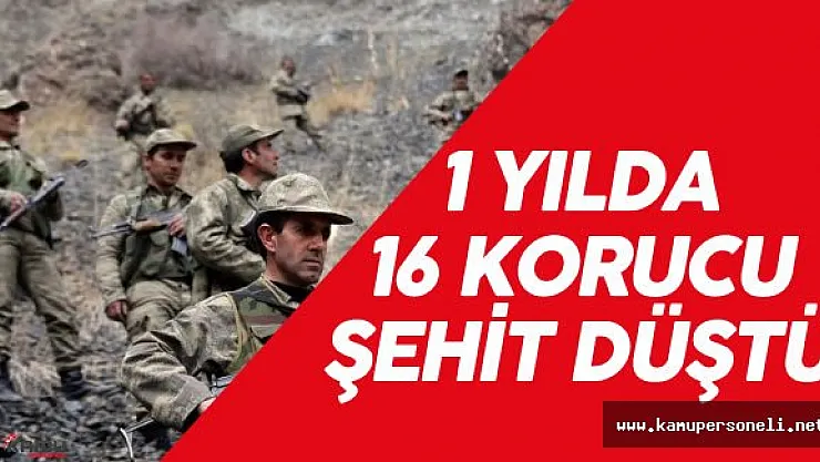 1 Yıl İçinde 16 Korucu Şehit Düştü