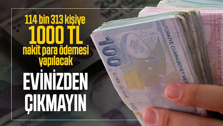 1000 TL nakit para ödemesi alacaklar dikkat! Evinizden çıkmayın