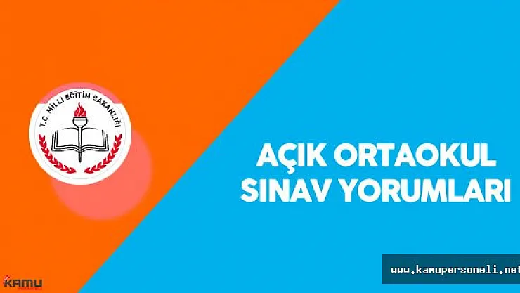 11 Haziran 2016 Açık Ortaokul Soruları, Cevapları ( Sınav Kolay Mıydı? , Zor Muydu? )