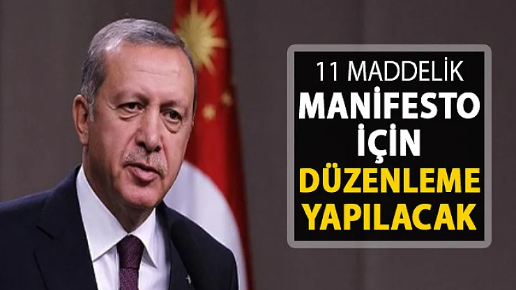 11 Maddelik Manifesto İçin Kanuni Düzenleme Yapılacak