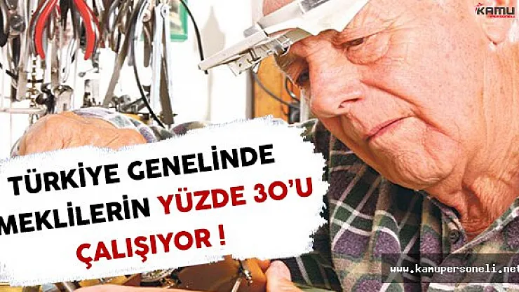 11 Milyon Emeklinin Yüzde 30'u Çalışıyor