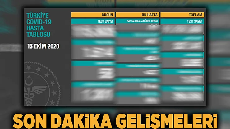 13 Ekim Türkiye koronavirüs tablosu açıklandı mı? 13 ekim corona virüs hasta ve ölü sayısı kaç?