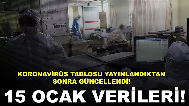 15 Ocak koronavirüs tablosu yayınlandı!