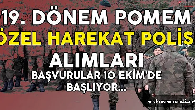 19. Dönem POMEM Öğrenci alımı için Başvurular 10 Ekim'de Başlayacak