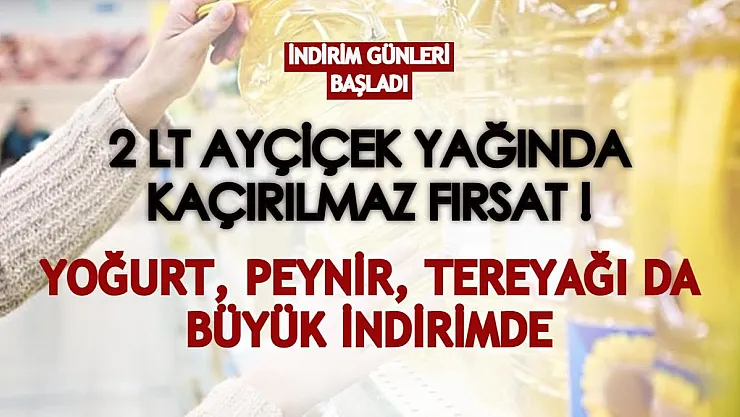 2 litre ayçiçek yağında inanılmaz fiyat! Markette dev indirim günleri başladı!