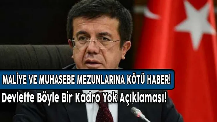 2 Yıllık Maliye ve Muhasebe Mezunlarına Kötü Haber! Devlette Böyle Bir Kadro Yok Açıklaması!