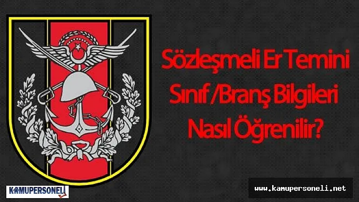 2016 K.K.K Sözleşmeli Er Sınıf Bilgisi Nasıl Öğrenilir?