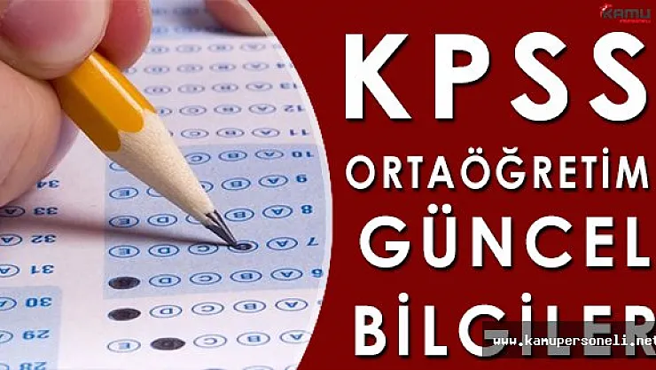 2016 KPSS Ortaöğretim Güncel Bilgiler (Sürekli Güncel)