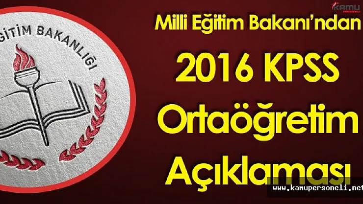 2016 KPSS Ortaöğretim Sınavına (Lise) Kaç Kişinin Gireceği Belli Oldu!