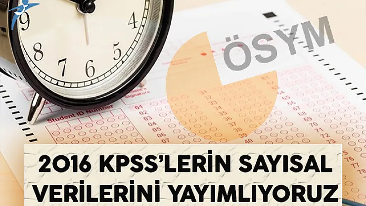 2016 KPSS'lerin Sayısal Verilerini Yayımlıyoruz