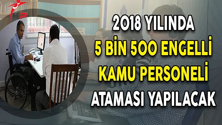 2018 Yılında 5 Bin 500 Engelli Kamu Personeli Ataması Yapılacak