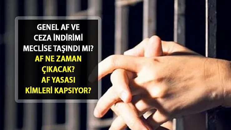 2019 Genel Af ve Ceza İndirimi Yasası Ne Zaman Çıkacak? Genel Af Son Durum Nedir? Af Çıkacak mı?