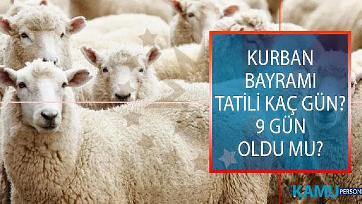 2019 Kurban Bayramı Tatili Kaç Gün? Kurban Bayramı Tatili 9 Gün Oldu Mu?