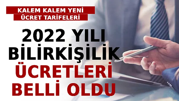2022 Yılı Bilirkişilik Ücretleri Belli Oldu! Kalem Kalem Yeni Ücret Tarifeleri