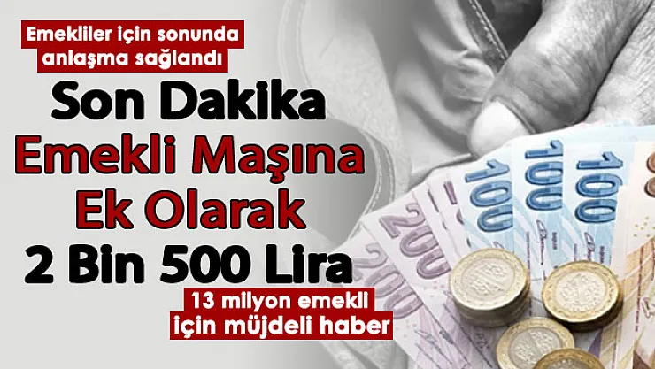 2022 yılı için sonunda anlaşma sağlandı: 13 milyon emekliye müjde! Emekli maaşlarına ek 2 bin 500 lira