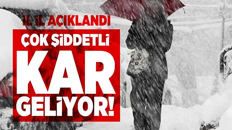 22 Aralık hava durumu Meteoroloji tarafından açıklandı! Bugün çok şiddetli kar geliyor!