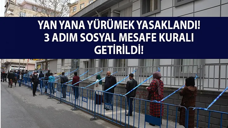 3 adım sosyal mesafe kuralı getirildi!