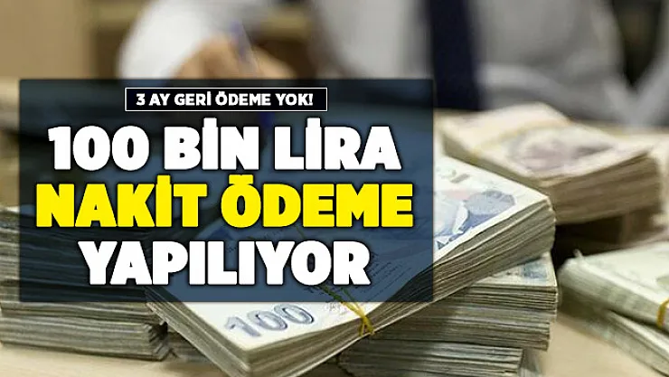3 ay geri ödemesiz 100 bin lira veriliyor! Başvurular resmen başladı