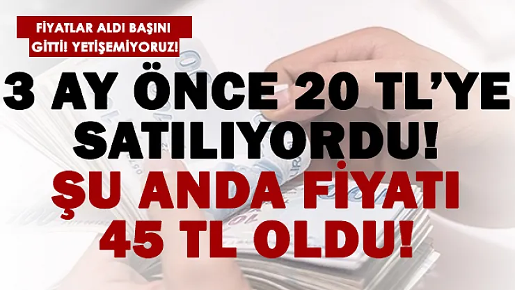 3 ay önce 20 TL'ye satılıyordu! Artık fiyatı 45 TL oldu!